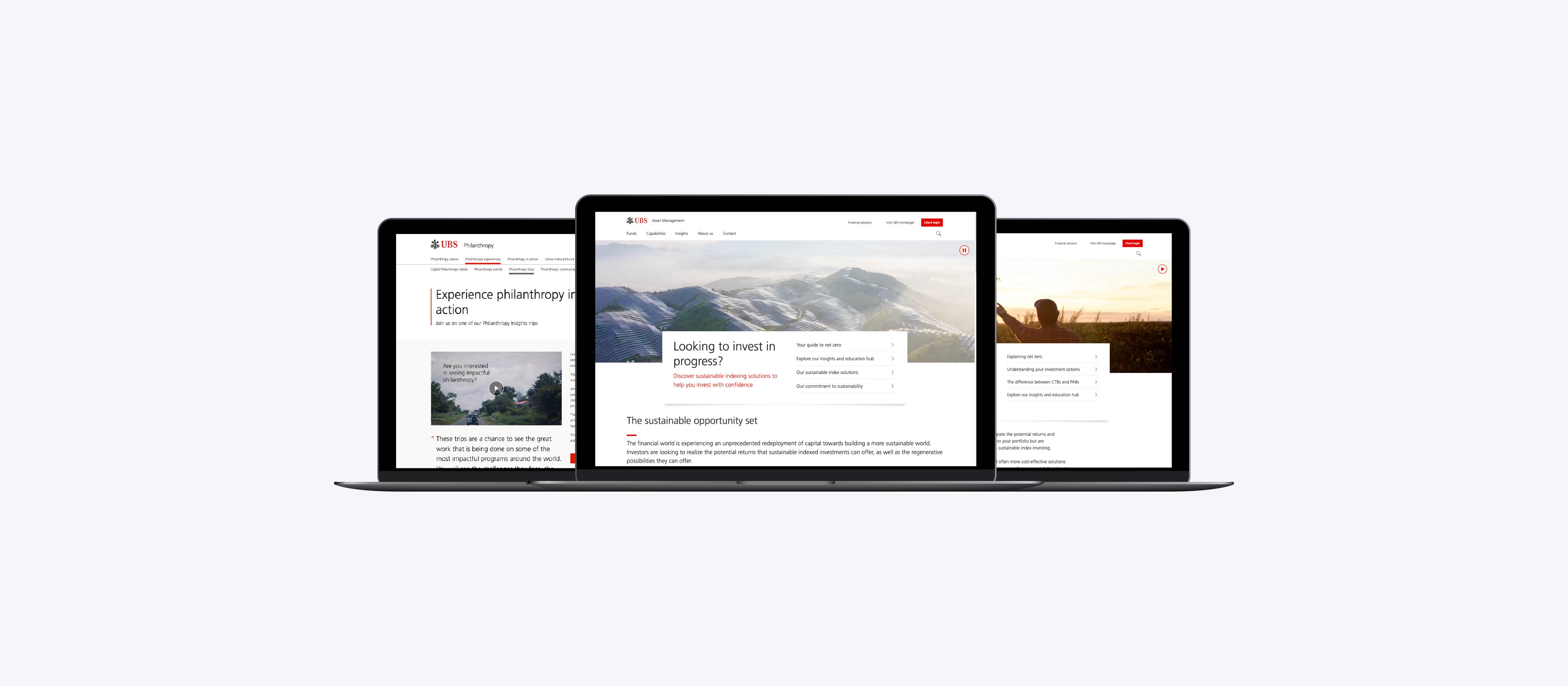 UBS website pages